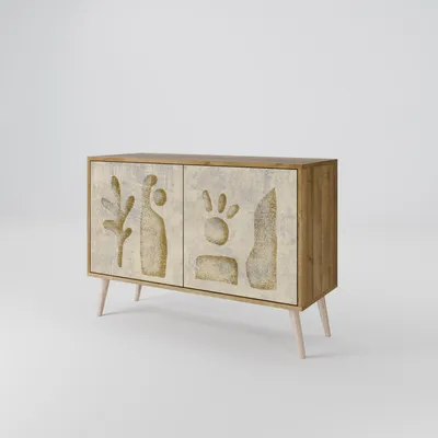 Produktbild von Spacerebels Kommode mit 2 Türen - Sideboard Komodenschrank - Highboard - Kleiderschrank Möbel - Wohnzimmer Schlafzimmer - 57,5×111×42 (HxBxT)