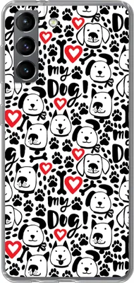 Produktbild von MuchoWow® Handyhülle Schutzhülle Hülle für Telefoonhoesje Samsung Galaxy S21 Muster - Hund - Zitat - Jungen - Mädchen - Kinder - Kinder Silikon Softcase Handy Hülle - Softcase