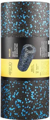 Produktbild von 4FIZJO EPP 33 cm Massageroller glatt, für Training und Rehabilitation, schwarz-blau