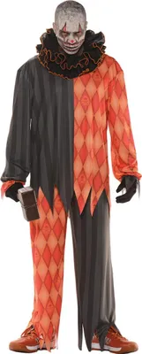 Produktbild von Horror Clown Kostüm mit Rüschenkragen Größe: XXL