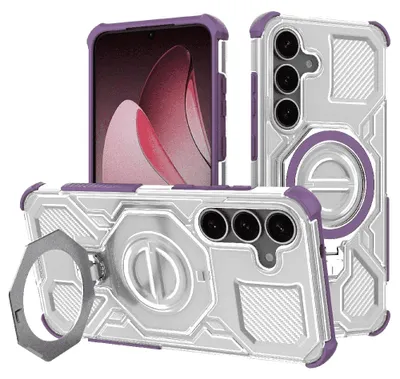 Zdjęcie produktu dla Techsuit Shield PRO Etui na Samsung Galaxy S25 - fioletowe przezroczyste