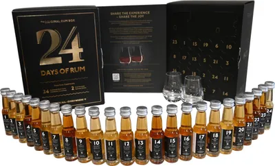 Produktbild von 1423 Rum Tasting 24 Days of Rum Black Edition 41,3% Vol. 24x0,02L
