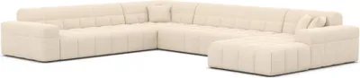 Produktbild von Strukturstoff U-Form XXL Wohnlandschaft Nivara Creme Rechts