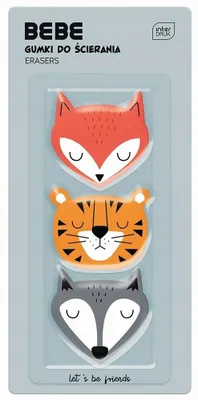 Produktbild von Interdruk BB Friends Boys Radiergummi-Set 3 Stück Tierdesign