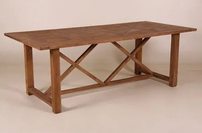 Zdjęcie produktu dla Stół do jadalni z drewna tekowego Casa Padrino 220 x 100 cm - stół w stylu rustykalnym z drewna tekowego