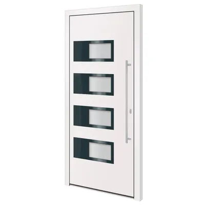 Produktbild von vidaXL Haustür Weiß 100x210 cm Aluminium und PVC