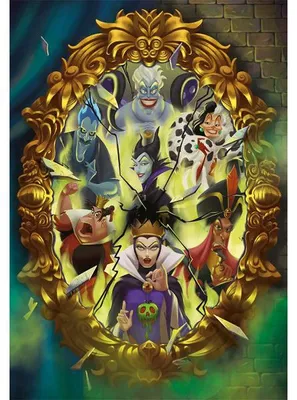 Image de Puzzle disney les villains : malefique - ursula - cruella d'enfer - jafar 1000 pieces - collection disney - clementoni - 39812