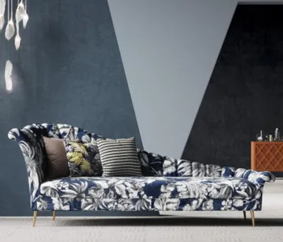 Produktbild von Textil Chaise Lounge Liege Polster Liegen Sofa Relax Chaiselounge Club Möbel Neu