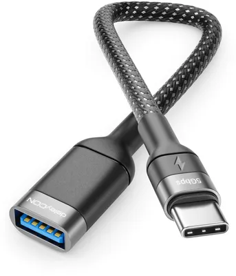Produktbild von deleyCON USB-C auf USB 3.0 Adapter 5Gbit/s OTG Typ-C Stecker auf A-Buchse