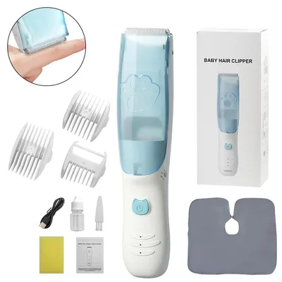 Produktbild von Baby-Haarschneider 2-in-1, Schneiden & Absaugen, leise <42 dB, Keramik-Klingen, 5 Längen,USB-C wiederaufladbar, kabellos & einfach zu reinigen