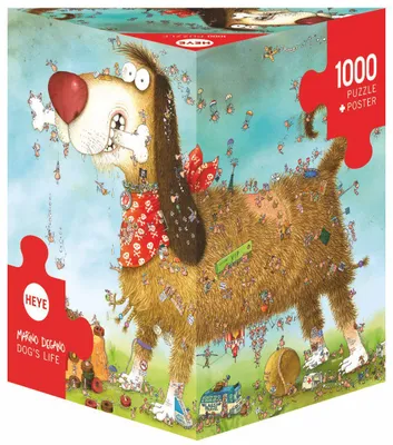 Produktbild von Marino Degano Dreieck Dog's Life Puzzle 1000 Teile