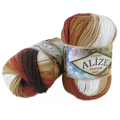 Produktbild von 100g Strickgarn ALIZE BURCUM Batik Strickwolle Handstrickgarn, Farbe wählbar