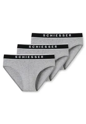 Produktbild von Schiesser 3er Pack - 95/5 - Organic Baumwolle Rio Slip / Unterhose Sportlicher Webgummibund mit kontraststarken Logo, Bequeme Beinausschnitte und ohne störende Nähte, Elastische Single-Jersey-Qualität