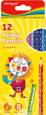 Image de KEYROAD crayons de couleur triangulaires 12 pcs