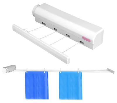 Teleskop-Wäscheständer, einziehbar, 4 Seile, 8 kg Tragkraft
