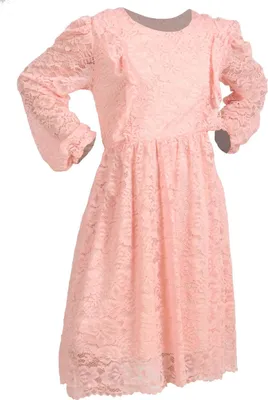 Produktbild von KMISSO Mädchen Kleid mit Spitze Rosa 122