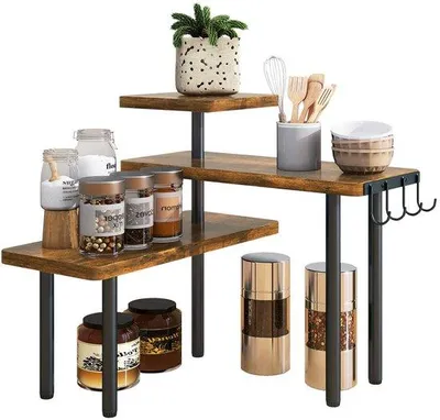Produktbild von Badkamer- und Küchen-Winkel mit verstellbaren Regalen und Haken