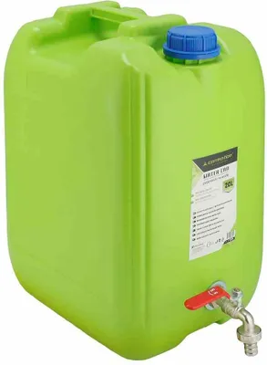 Produktbild von Wasserbehälter 20L mit langem Metallhahn, ideal für Outdoor-Aktivitäten