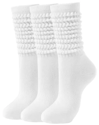 Imagen del producto de 3 pares de calcetines de algodón retro y holgados para mujer