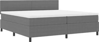 Obrázok produktu pre vidaXL Posteľ s pružinovým jadrom Svetlošedá a biela 200 x 200 cm Manšestr