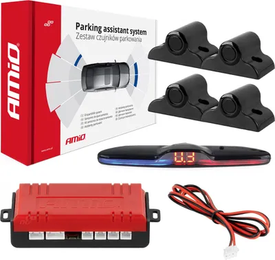 Image de AMiO Parking Assist MAX LED 4 capteurs noir 19mm TRUCK