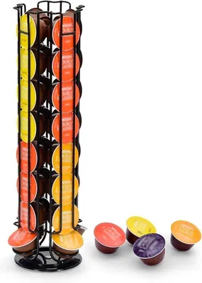 Immagine prodotto di Portacapsule per 32 capsule di caffè, supporto per capsule di caffè per il contenitore delle capsule, base antiscivolo, girevole, nero