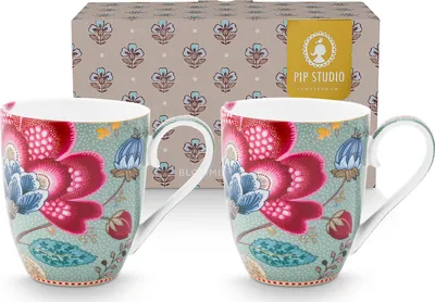 Produktbild von PIP STUDIO looming Tales Fantasy Blue Henkelbecher XL 0,65l Set2