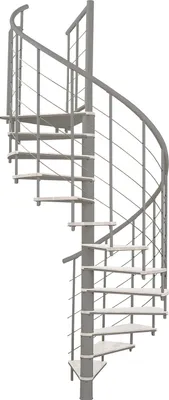 Produktbild von Minka Spindeltreppe Fusion 37 - 295cm Geschosshöhe Weiß Grau 120cm Durchmesser