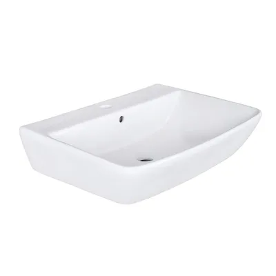 Produktbild von Belvit Waschbecken Lotus Keramik Aufsatzwaschbecken Hängewaschbecken Handwaschbecken Waschtisch Weiß 60cm