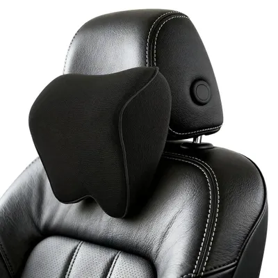 Zdjęcie produktu dla Podgłówek samochodowy, czarny, z czarnymi akcentami, ergonomiczny design