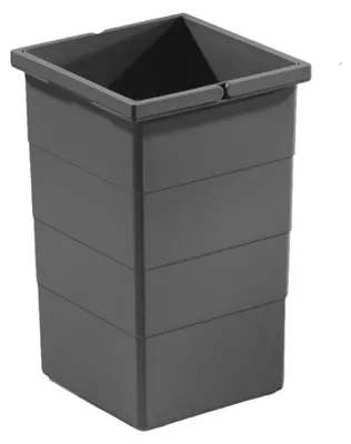 Image de Hailo Seau intérieur 1129949 gris foncé 15 L 226 x 233 x 350 mm 2 anses