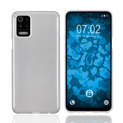A clear studio shot of a phone case and a phone.