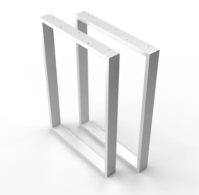Produktbild von 1xPaar sossai Tischkufen in Weiß 60x72cm Tischgestell Tischbeine Tischuntergestell TKK1 Rahmen