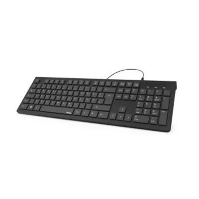 Obrázek produktu pro Hama KC-200, Plná velikost (100 %), Kabel, USB, QWERTZ, Černá