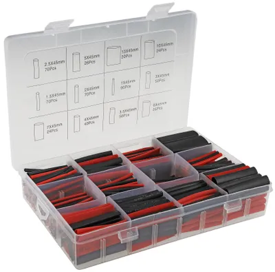 Produktbild von ChiliTec Schrumpfschlauch Sortiment 560 teilig schwarz rot