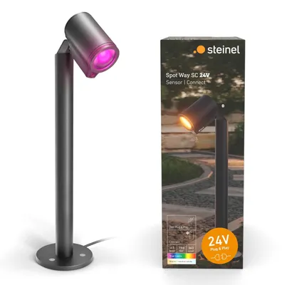 Immagine prodotto di Lampione da giardino LED - 7,93 W - RGBWW 16 milioni di colori - Sensore di movimento - Alluminio - IP65