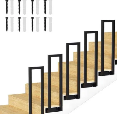 Obrázok produktu pre Železný balkónový rebrík 110 cm, čierny