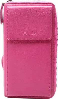 Produktbild von Esquire Leder Geldbörse Handytasche Peru Phone Wallet Bag Pink purpur