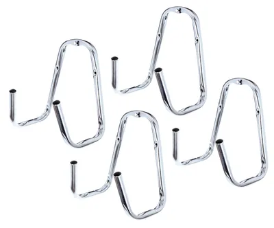 Produktbild von Alberts 4 x Wandhaken doppelt abgewinkelt,  blau verzinkt, 165 x 250 x 130 mm