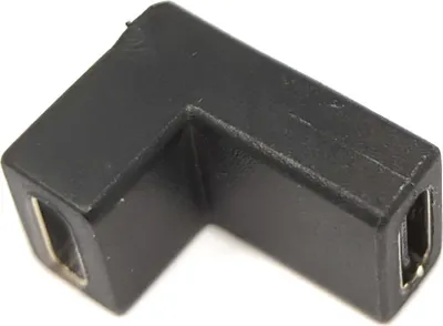 Produktbild von USB 3.1 Adapter Typ C Buchse zu Buchse Winkel Kabel in Schwarz