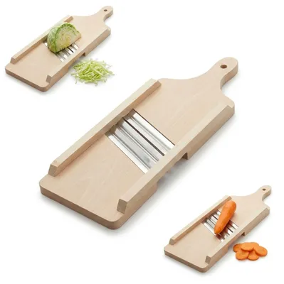 Produktbild von Handgeschneiderter Küchenschneider FÜR KOHL 40 cm Holzreibe 3 STAHLMESSER