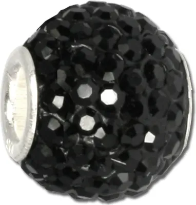 Image de SilberDream noir Shiny Zirconia Bijoux 925 Argent Bead GSB207