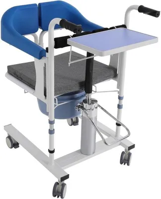 Immagine prodotto di Sedia da doccia regolabile con ruote - Ergonomica e confortevole - Arancione