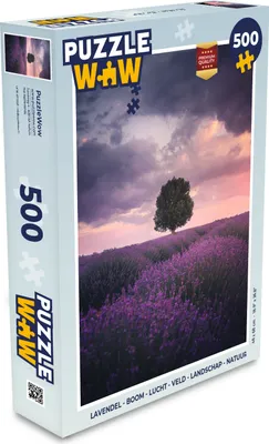 Obrázek produktu pro MuchoWow MuchoWow® Puzzle 500 ks Levandule - Strom - Obloha - Pole - Krajina - Příroda