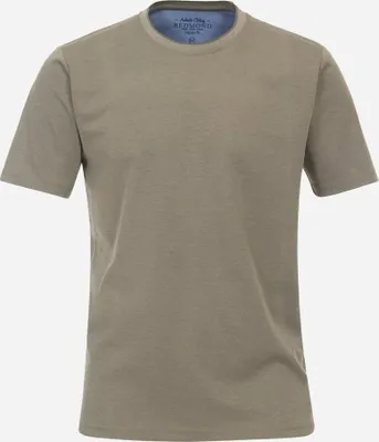 Produktbild von REDMOND Casual Herren T-Shirt Rundhals Regular Jersey Schilfgrün XL