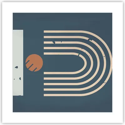 Produktbild von Poster - Poster ohne Rahmen - Abstraktion Stadion Modern - 40x40 cm - Wand Bild - Wanddeko - Wandbilder - Kunstposter - Wandposter - Bilder - Kunstdruck - Wanddekoration - Wandbild - P2XAC40x40-4428