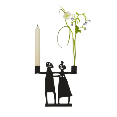 Produktbild von Bengt & Lotta - Couple Kerzenständer, schwarz, 19 cm