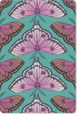 Produktbild von MuchoWow® Mauspad Mousepad Mädchen - Motten - Insekten - Muster - Mädchen - Kinder - Kinder - Kinder - Mädchen 40x60 cm - Mousepads - Maus Mat - Pad - Mausunterlage - Schreibtisch Accesoire