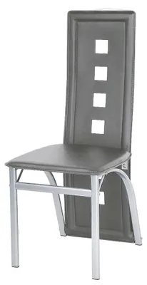 Image de Chaises de salle à manger, design moderne et minimaliste, assises rembourrées confortables, gris
