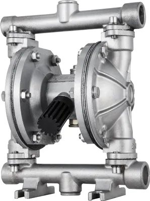 Produktbild von Air-Operated Double Diaphragm Pump, 1/2 in Inlet & Outlet, Stainless Steel Body, 3 GPM & Max 90PSI, PTFE Diaphragm Pneumatic Transfer Pump for Petroleum, Diesel, Oil & Low Viscosity Fluids